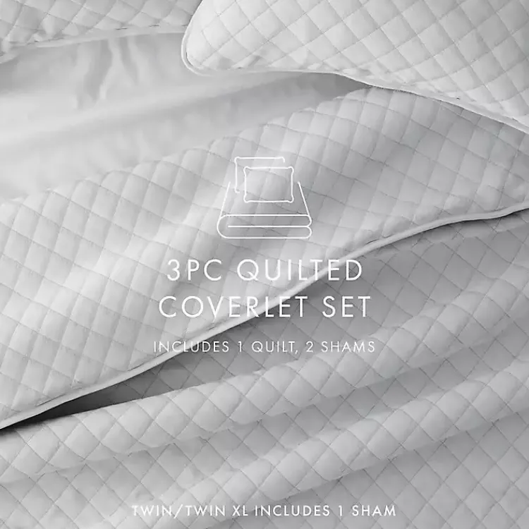 Kirklands Home Stitched Diamond 3-pc. King Quilt Set Gray Online