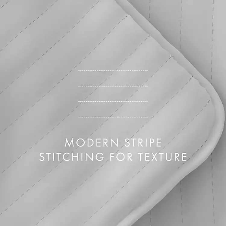 Kirklands Home Stitched Stripes 2-pc. Twin Quilt Set Gray Sale