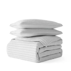 Kirklands Home Stitched Stripes 3-pc. King Quilt Set Gray Hot