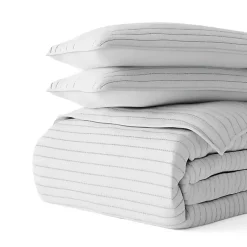 Kirklands Home Stitched Stripes 3-pc. King Quilt Set Gray Hot