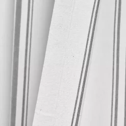 Kirklands Home Stripe Farmhouse Curtain Panel Set, 95 in. Gray Sale