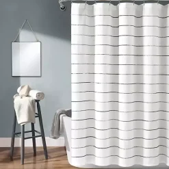 Kirklands Home Stripe Ombre Shower Curtain Gray