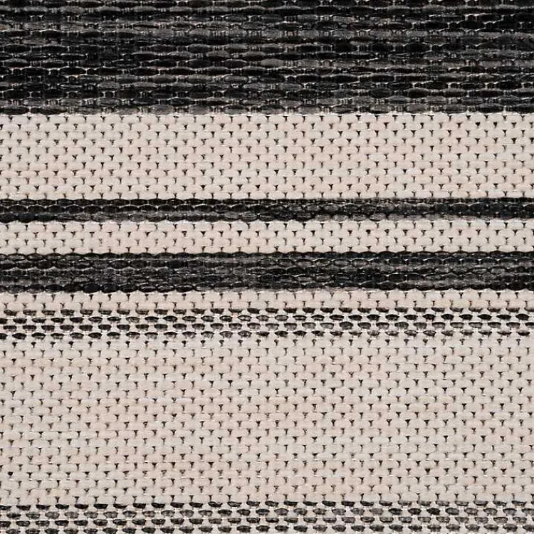 Kirklands Home Gray Striped Border Outdoor Area Rug, 7x9 Hot