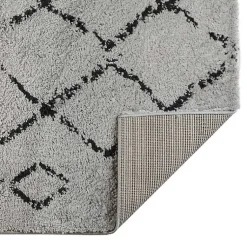 Kirklands Home Striped Diamond Runner Gray