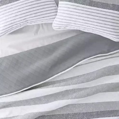 Kirklands Home Gray Striped Reversible 3-pc. King Quilt Set Discount