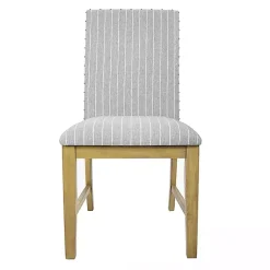 Kirklands Home Stripes Nailhead Dining Chairs, Set of 2 Gray Discount
