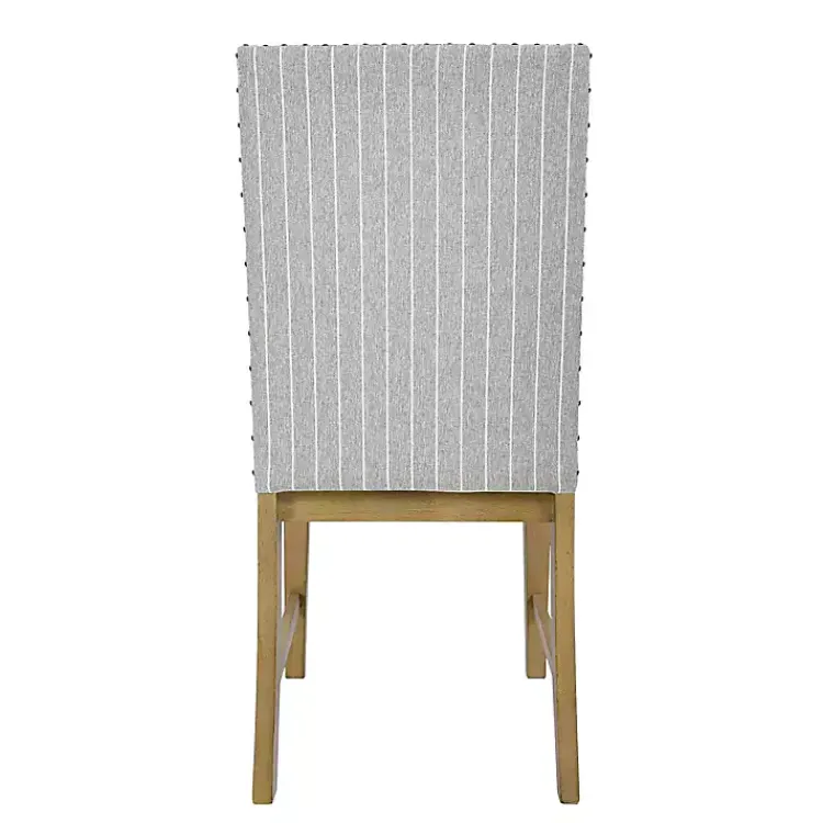 Kirklands Home Stripes Nailhead Dining Chairs, Set of 2 Gray Discount
