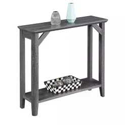 Kirklands Home Tapered Legs Rustic Console Table Gray Hot