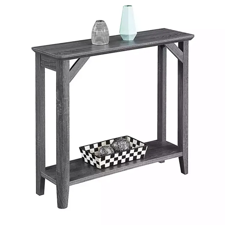 Kirklands Home Tapered Legs Rustic Console Table Gray Hot