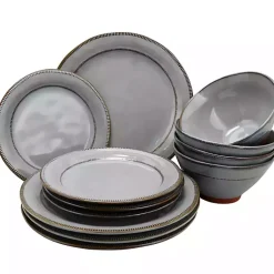 Kirklands Home Terracotta 12-pc. Dinnerware Set Gray