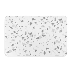 Kirklands Home Gray Terrazzo Stone Bath Mat Hot