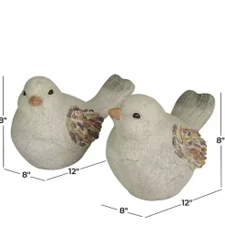 Kirklands Home Textured Bird Statues, Set of 2 Gray Outlet