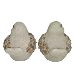 Kirklands Home Textured Bird Statues, Set of 2 Gray Outlet