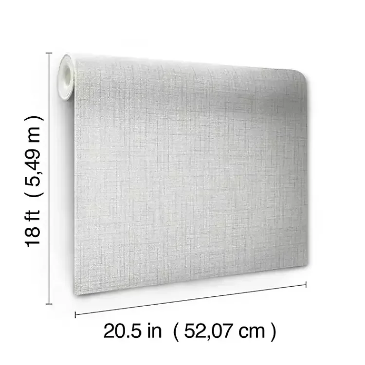 Kirklands Home Textured Faux Fabric Peel & Stick Wallpaper Gray Outlet