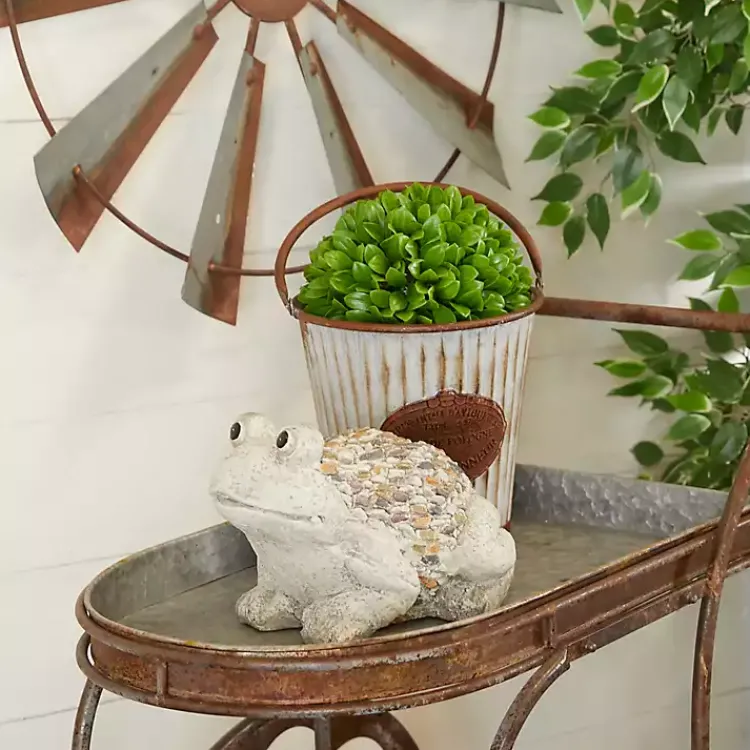 Kirklands Home Textured Frog Statue Gray Hot