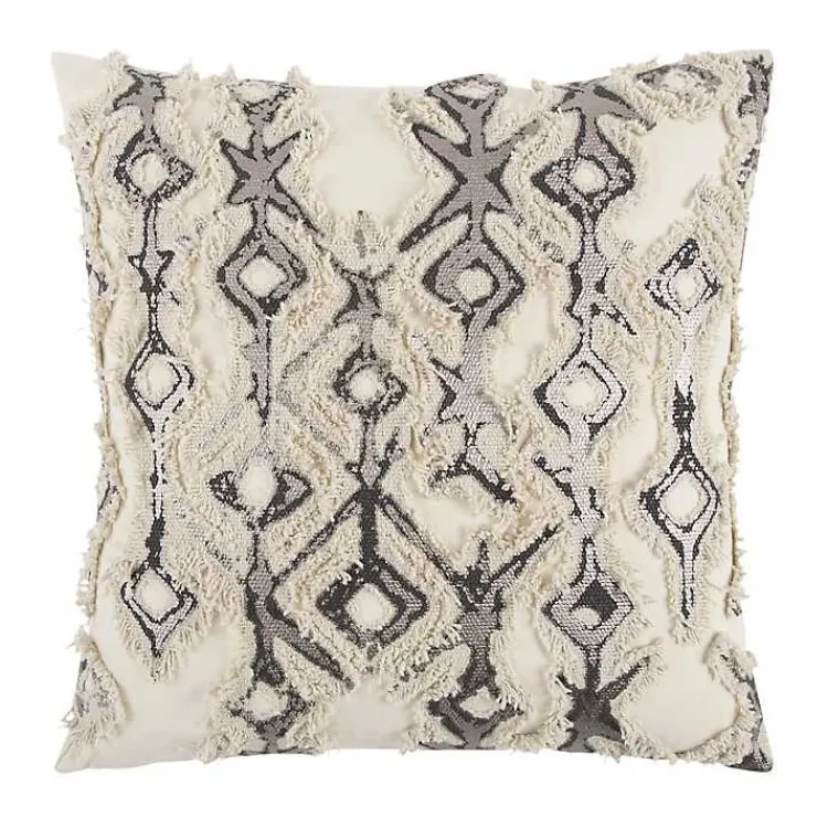 Pillows>Kirklands Home Gray Textured Geometric Pillow