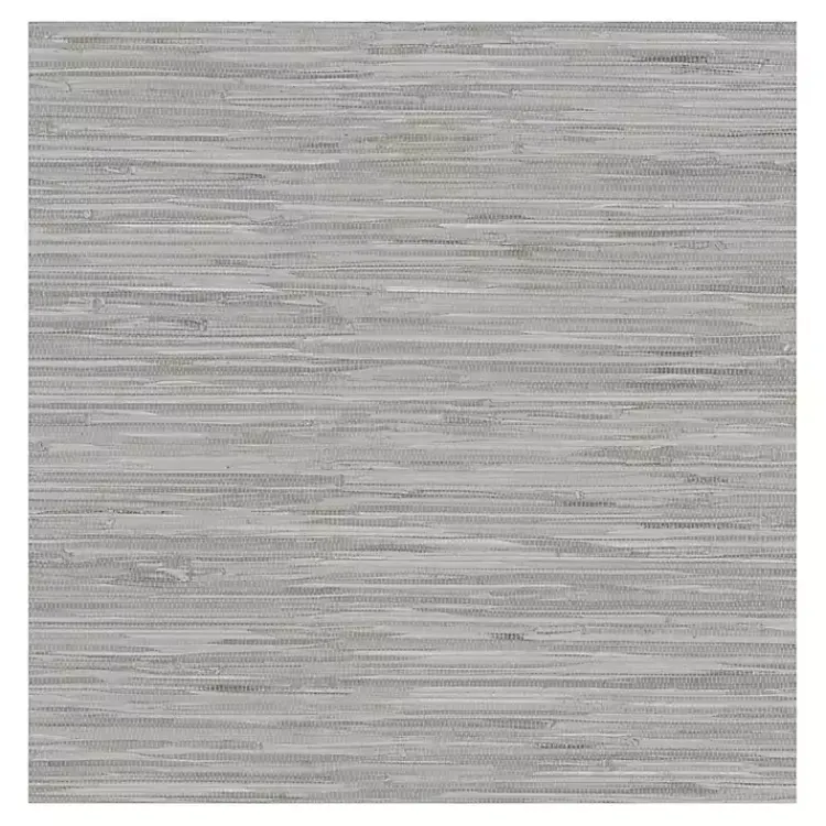 Kirklands Home Textured Grassweave Peel & Stick Wallpaper Gray New