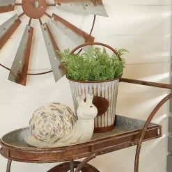Kirklands Home Textured Snail Statue Gray Hot
