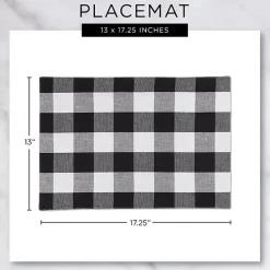 Kirklands Home Textured Twill Weave Placemats, Set of 6 Gray Clearance