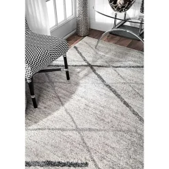 Kirklands Home Gray Thigpen Diamond Area Rug, 5x8 Discount