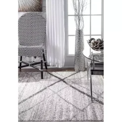 Kirklands Home Gray Thigpen Diamond Area Rug, 8x10 Best