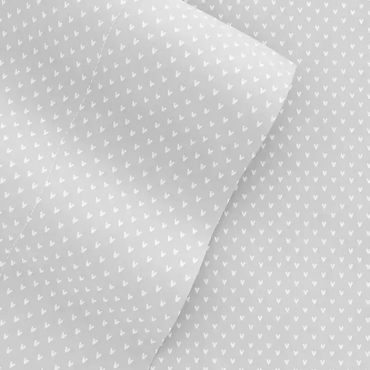 Kirklands Home Tiny Hearts 3-pc. Twin Sheet Set Gray Online