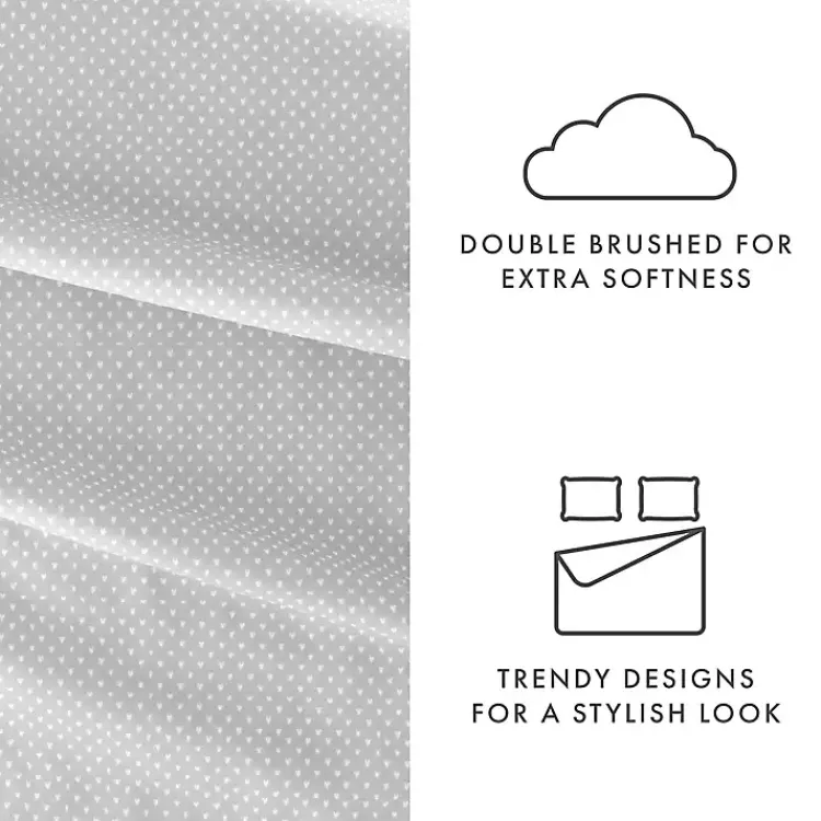 Kirklands Home Tiny Hearts 3-pc. Twin Sheet Set Gray Online