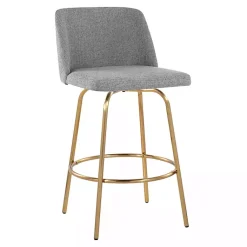 Kirklands Home Torino Gold Leg Counter Stools, Set of 2 Gray Discount