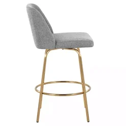 Kirklands Home Torino Gold Leg Counter Stools, Set of 2 Gray Discount