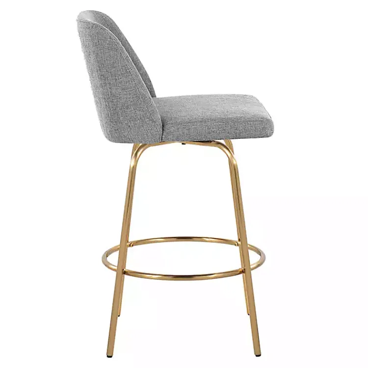 Kirklands Home Torino Gold Leg Counter Stools, Set of 2 Gray Discount