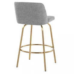 Kirklands Home Torino Gold Leg Counter Stools, Set of 2 Gray Discount
