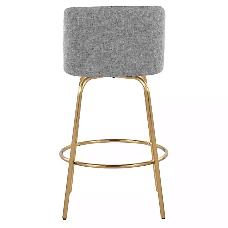 Kirklands Home Torino Gold Leg Counter Stools, Set of 2 Gray Discount