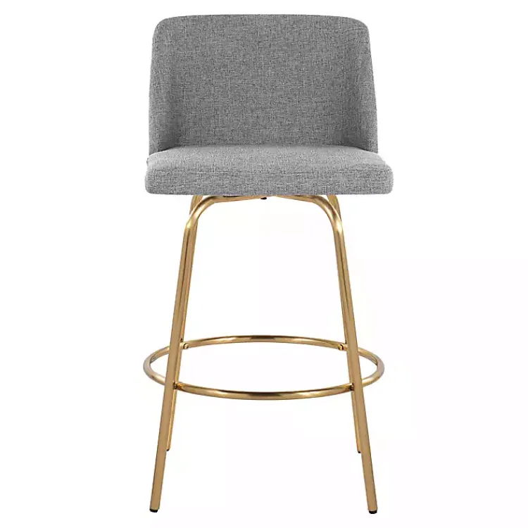 Kirklands Home Torino Gold Leg Counter Stools, Set of 2 Gray Discount