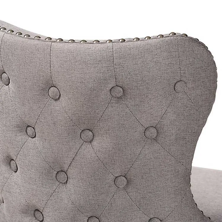 Kirklands Home Tufted Back Swivel Counter Stools, Set of 2 Gray Outlet