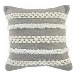 Pillows>Kirklands Home Gray Tufted Indoor/Outdoor Pillow