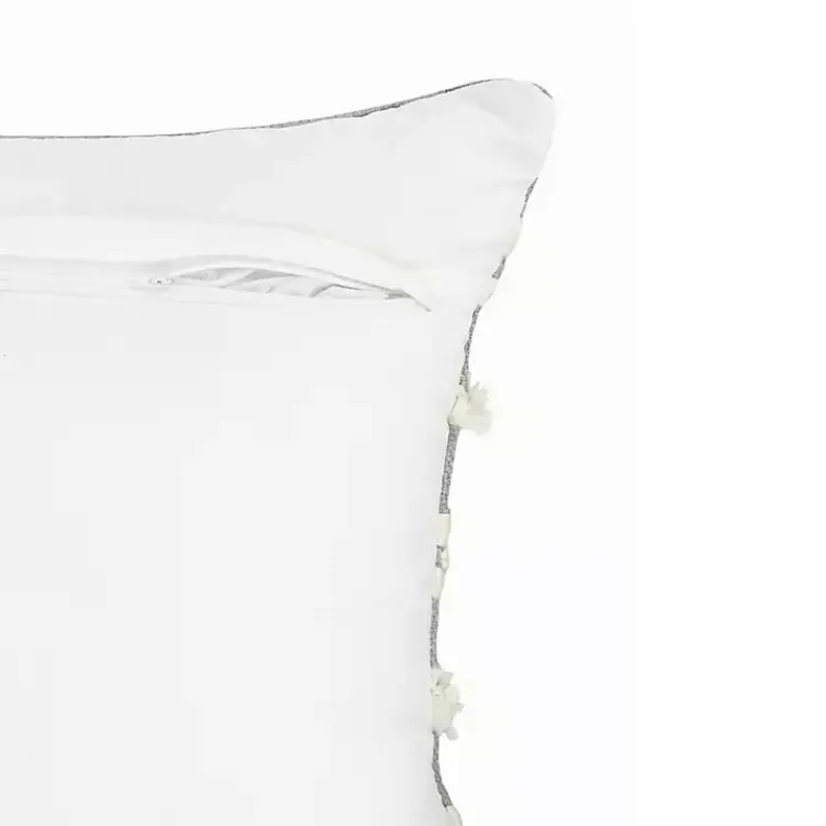 Pillows>Kirklands Home Gray Tufted Indoor/Outdoor Pillow