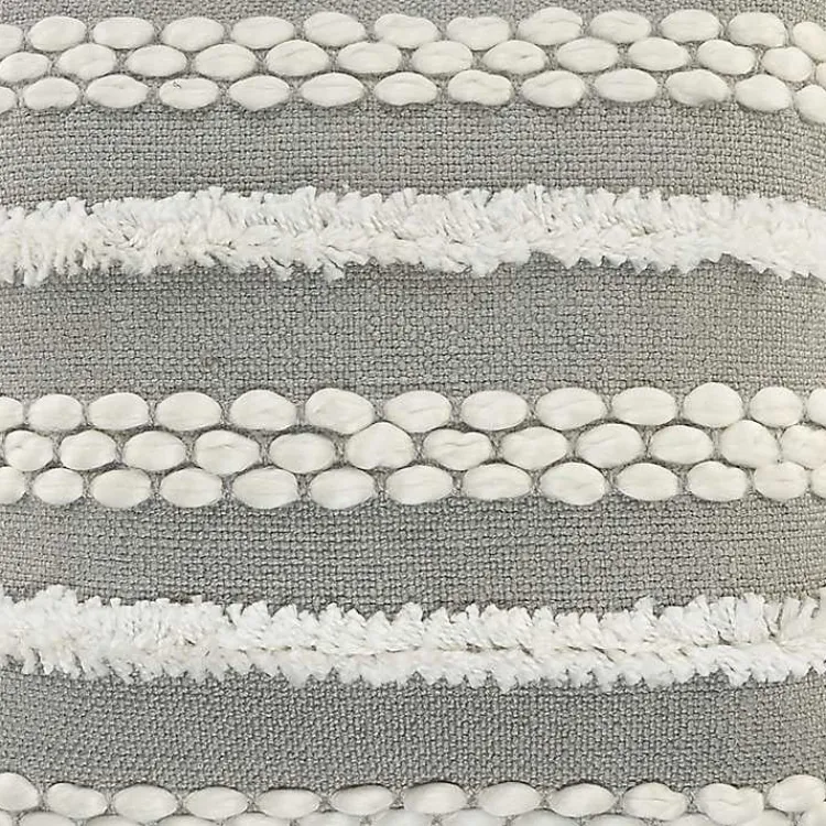 Pillows>Kirklands Home Gray Tufted Indoor/Outdoor Pillow