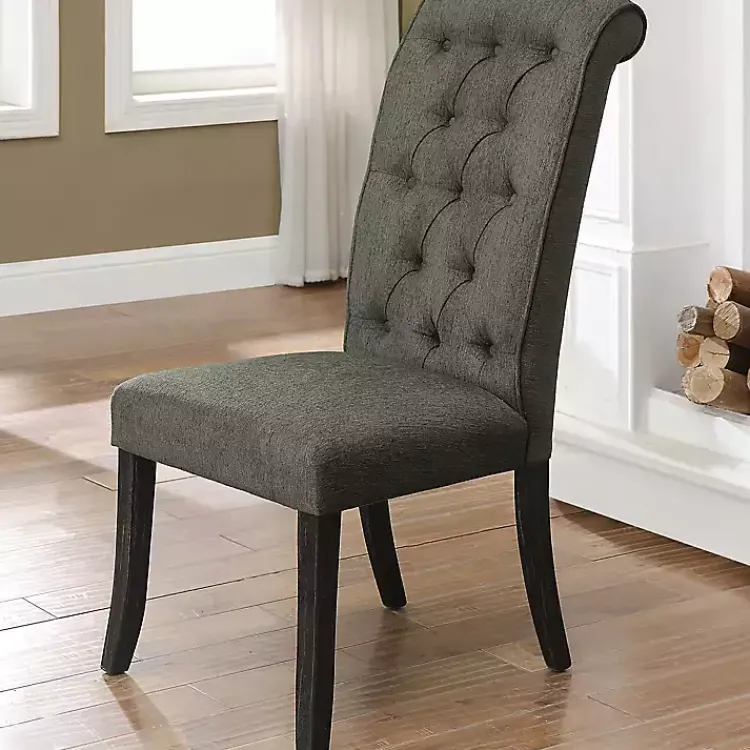 Kirklands Home Tufted Landon Dining Chairs, Set of 2 Gray Discount