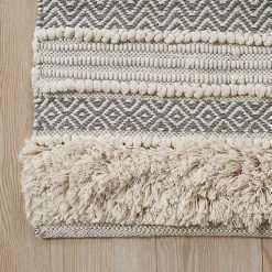 Kirklands Home Tufted Stripes Woven Bath Mat Gray Online