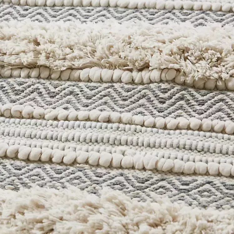 Kirklands Home Tufted Stripes Woven Bath Mat Gray Online