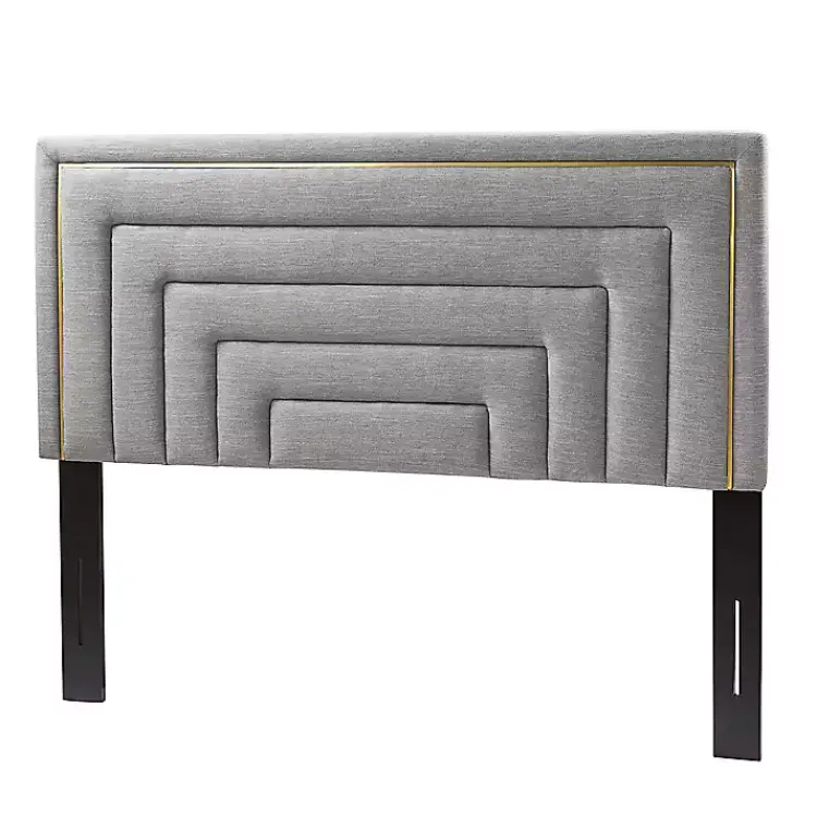 Kirklands Home Tufted Upholstered Adjustable Queen Headboard Gray Hot