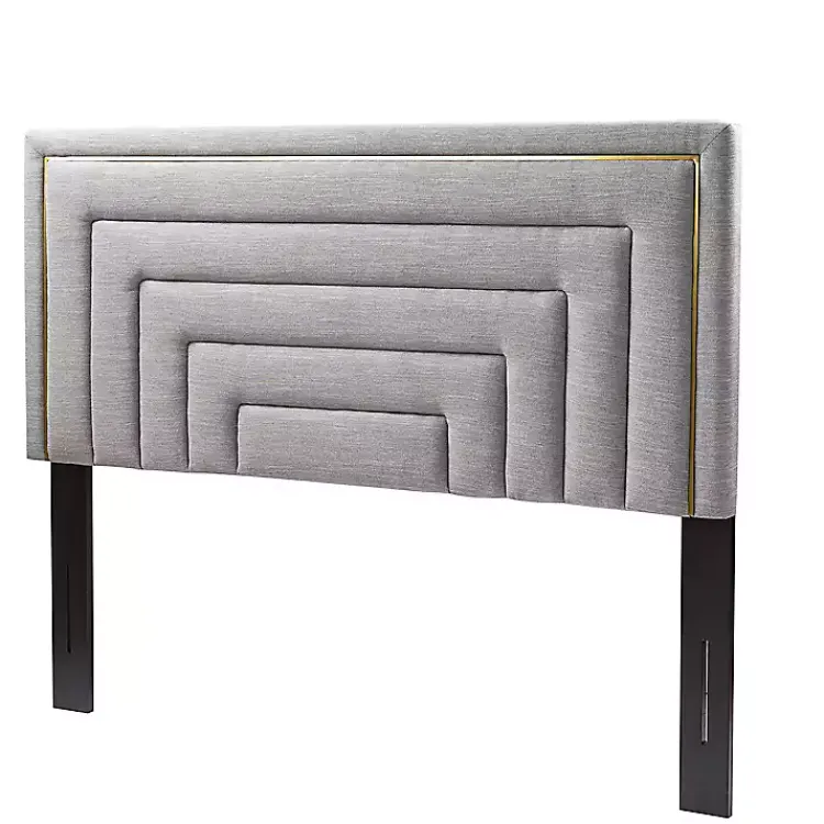 Kirklands Home Tufted Upholstered Adjustable Queen Headboard Gray Hot