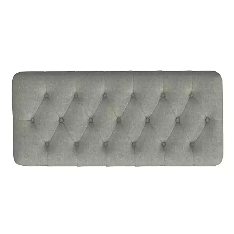 Kirklands Home Tufted Upholstered Storage Bench Gray Clearance
