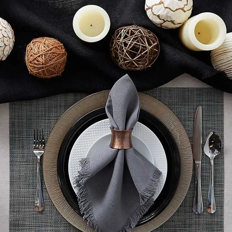 Kirklands Home Tweed Placemats, Set of 6 Gray Sale