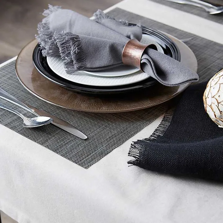 Kirklands Home Tweed Placemats, Set of 6 Gray Sale