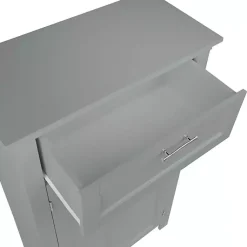 Kirklands Home Two-Door Top Shelf Cabinet Gray