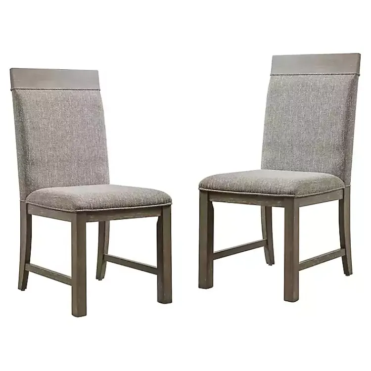 Kirklands Home Upholstered Bridgette Dining Chairs, Set of 2 Gray Sale