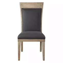 Kirklands Home Upholstered Cane Detailing Dining Chair Gray Outlet