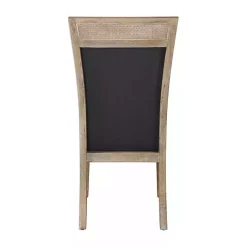 Kirklands Home Upholstered Cane Detailing Dining Chair Gray Outlet