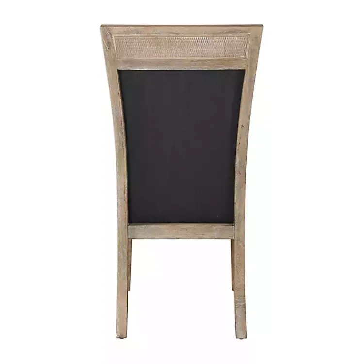 Kirklands Home Upholstered Cane Detailing Dining Chair Gray Outlet